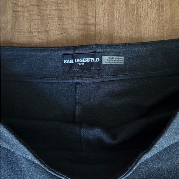 Karl Lagerfeld Paris Leggings Womens Extra Large Charcoal Gray Pull-On - Picture 2 of 9